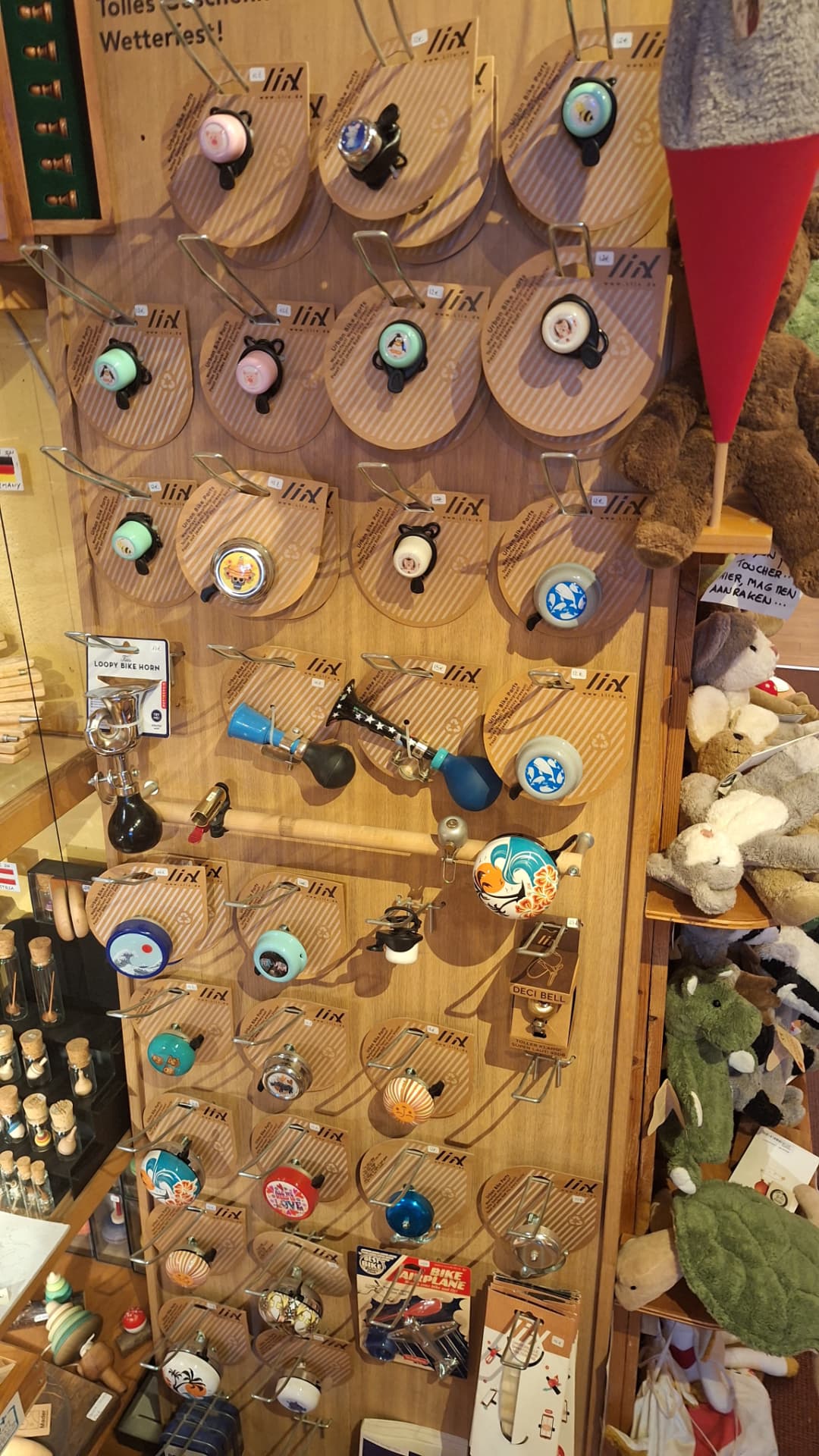 Grand panneau de sonnettes de vélo Liix en boutique chez Luxiol
