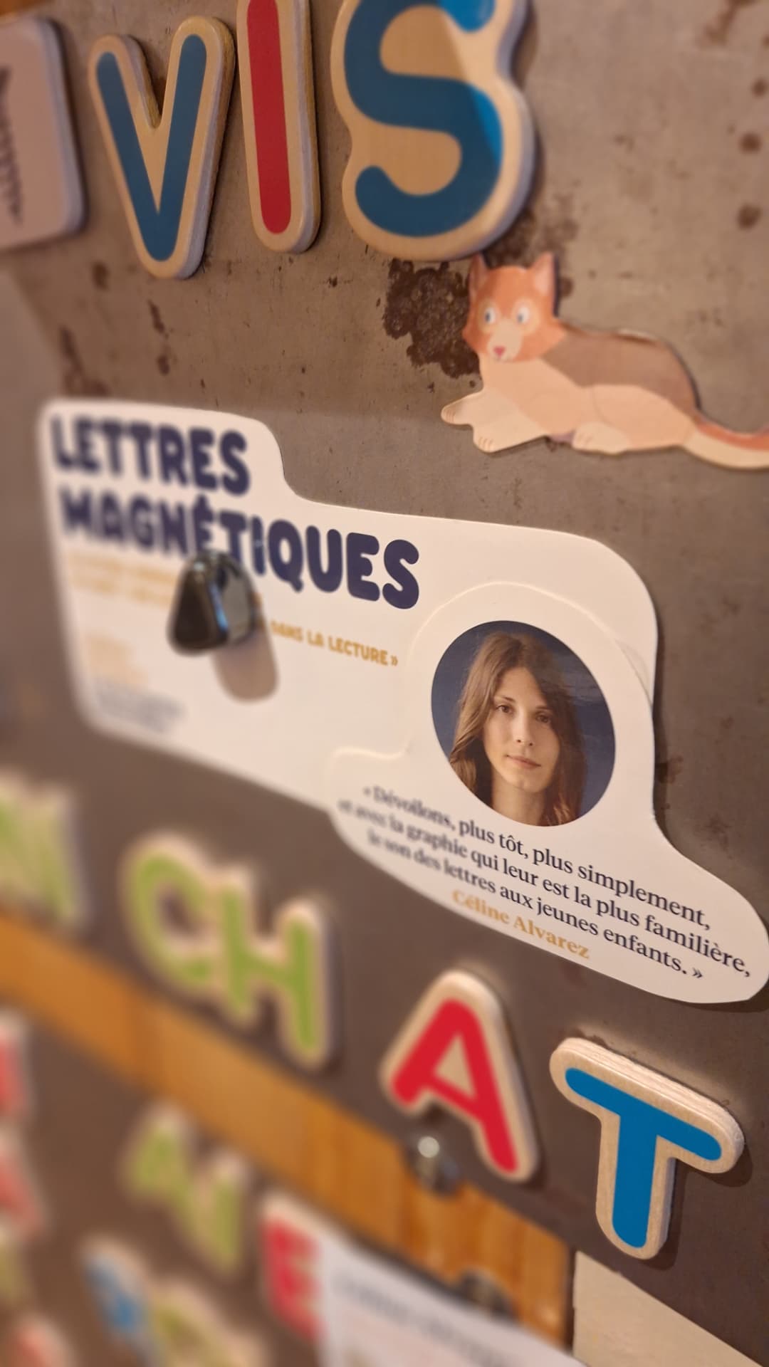 Panneau Lettres magnétiques Céline Alvarez chez Luxiol